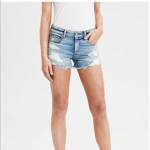 American Eagle Distressed Acid Wash Jean Shorts
